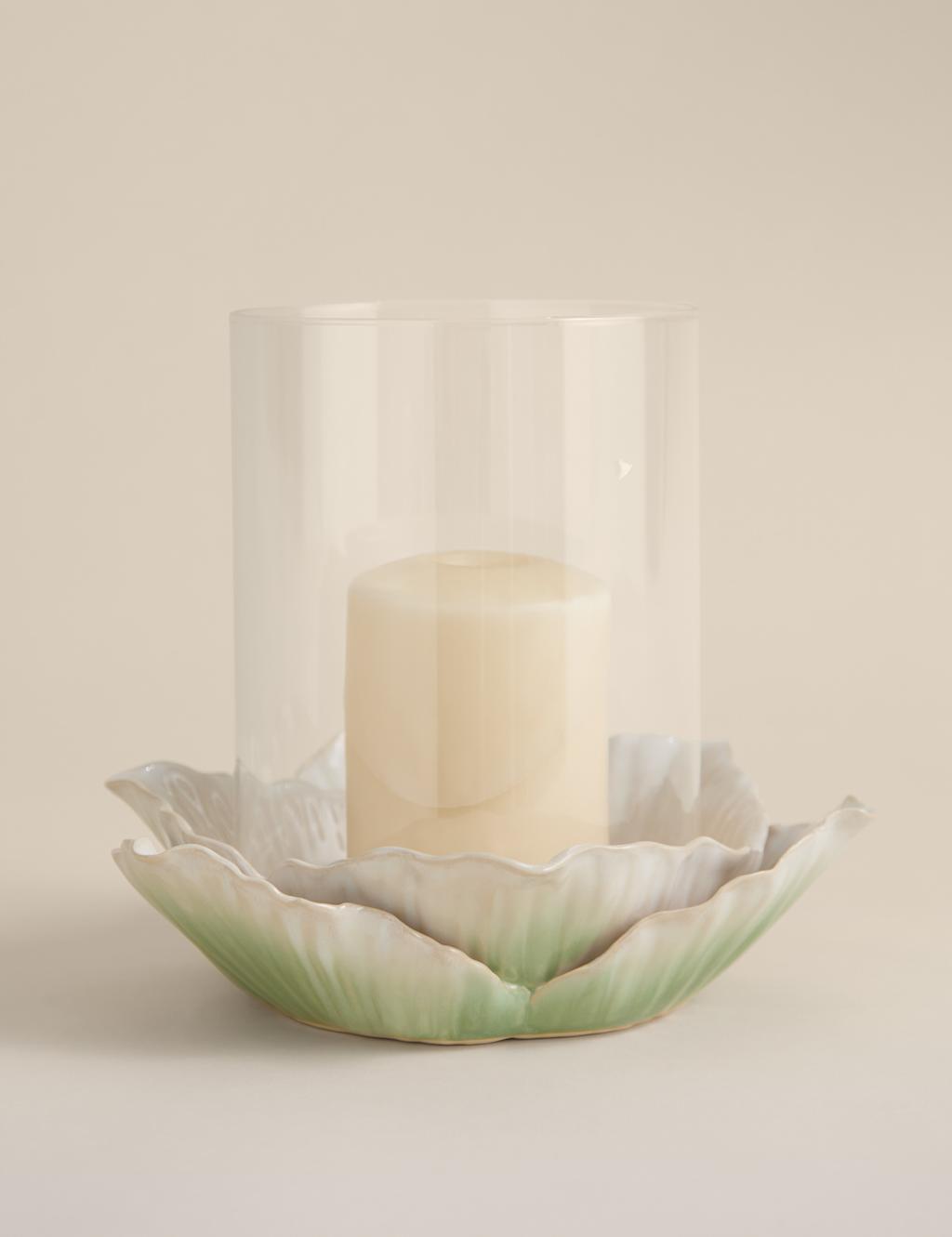 M&S Handkerchief Petal Hurricane Candle Holder - Multi
