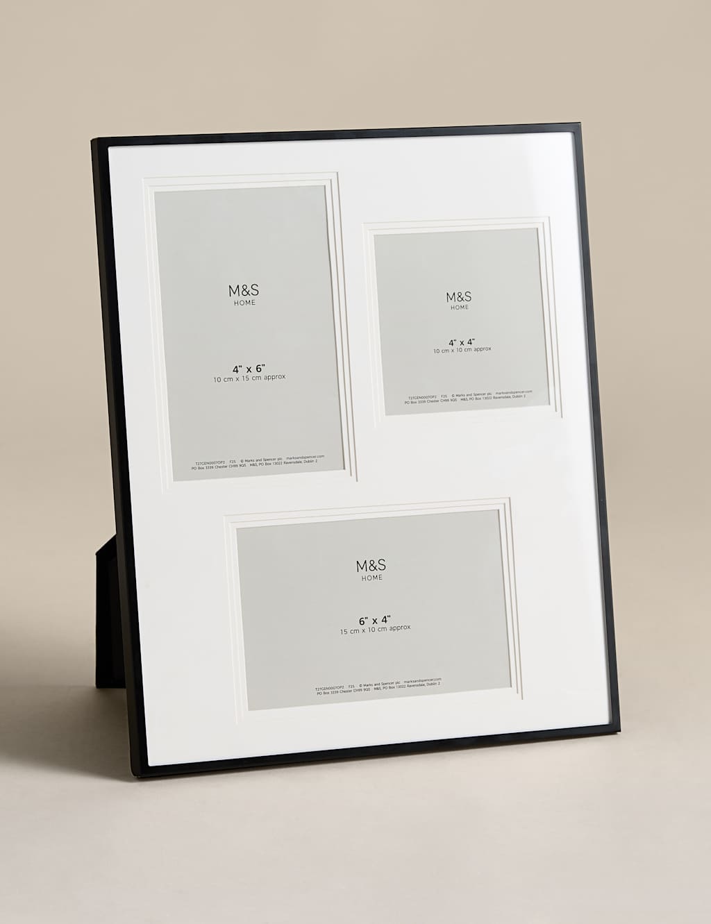 M&S Layered Multi Mount Photo Frame 5x7 inch - Black