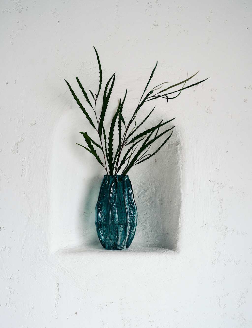 M&S Bright Colour Glass Vase - Blue