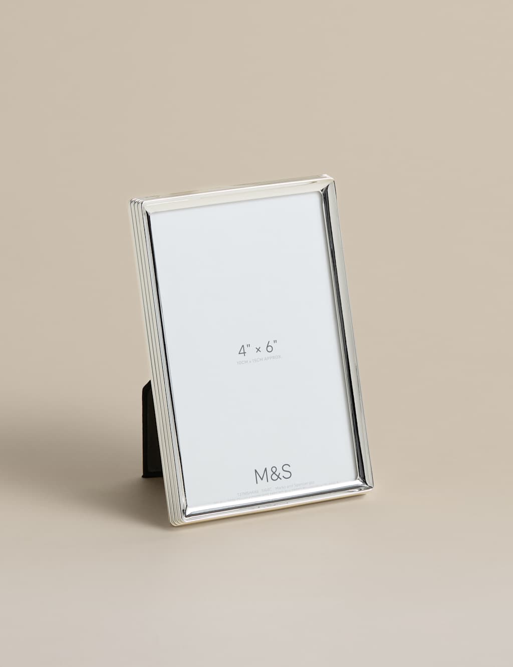 M&S Ribbed Silver Plated Photo Frame 4x6 inch