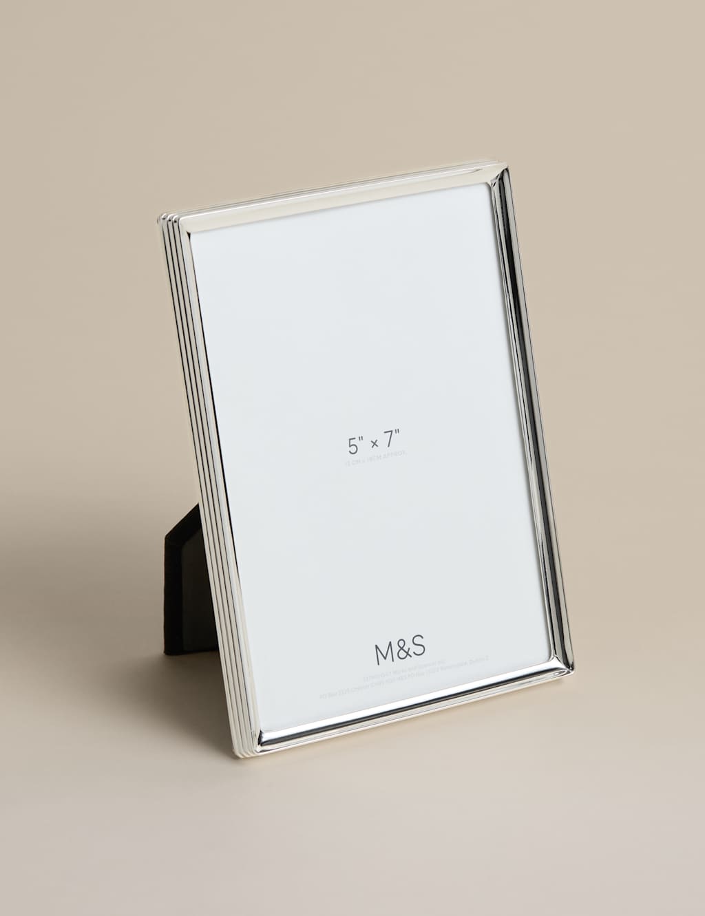 M&S Ribbed Silver Plated Photo Frame 5x7 inch