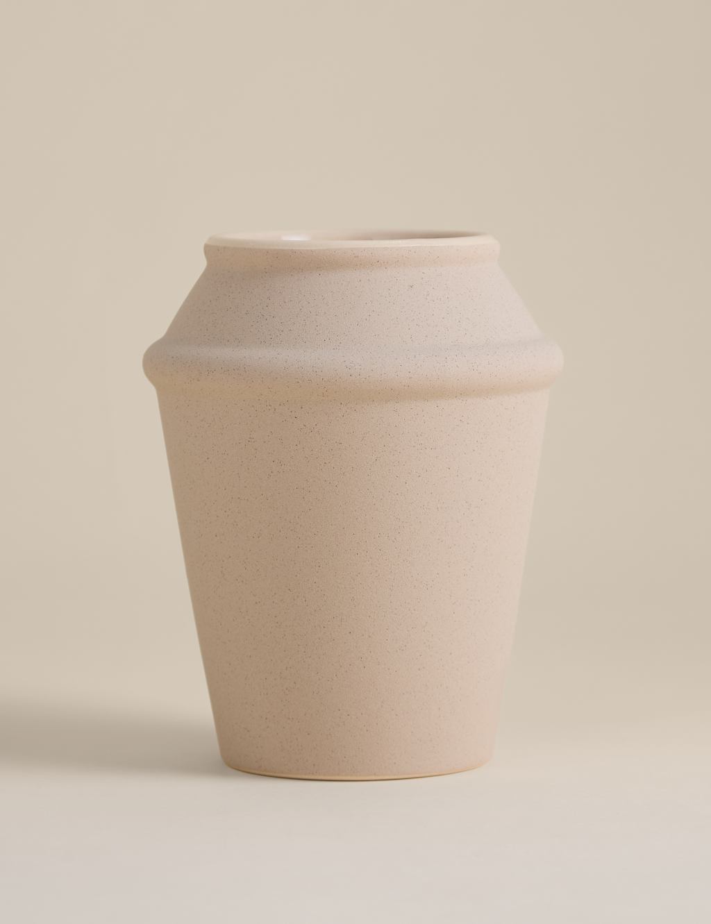 M&S Angled Ceramic Vase - White