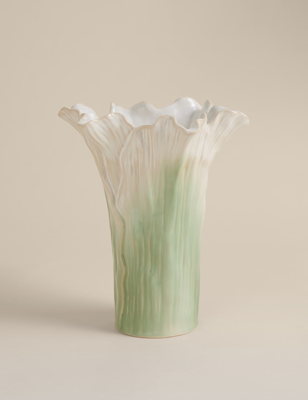 M&S Handkerchief Petal Ceramic Vase - Multi