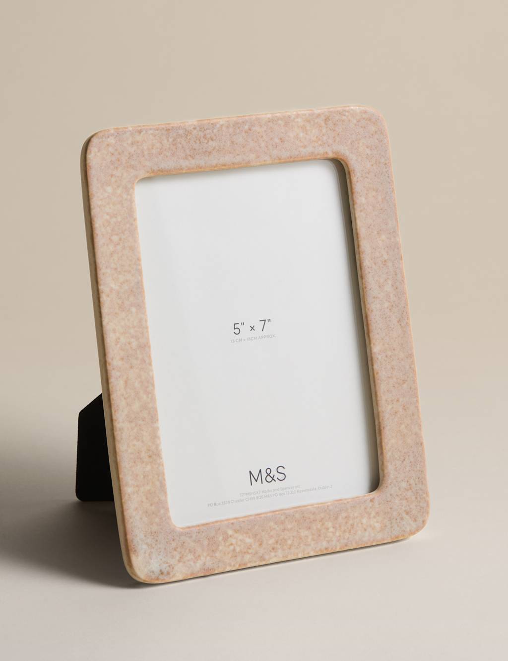 M&S Ceramic Rounded Photo Frame 5x7 inch - Brown