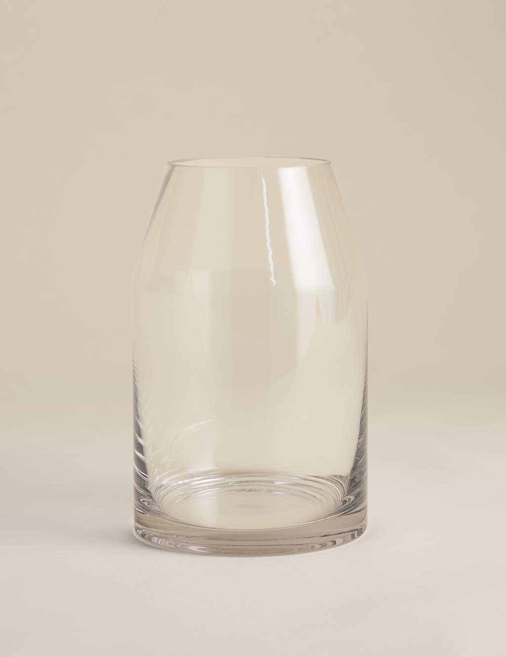 M&S Medium Tapered Cylinder Vase - Clear