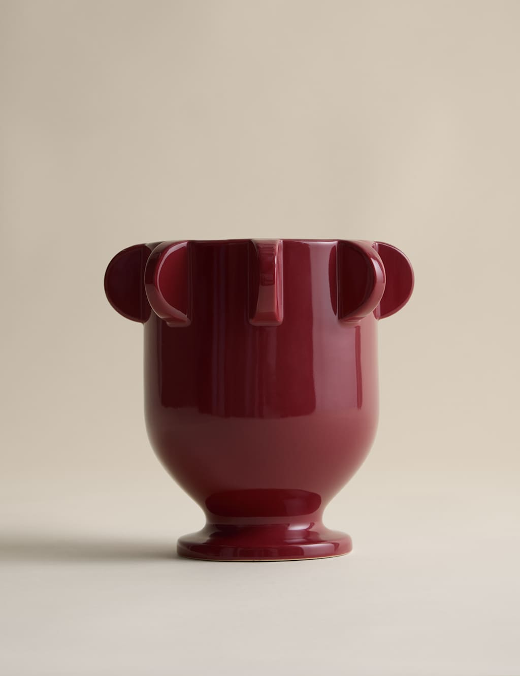 M&S X Kelly Hoppen Glazed Vase - Red