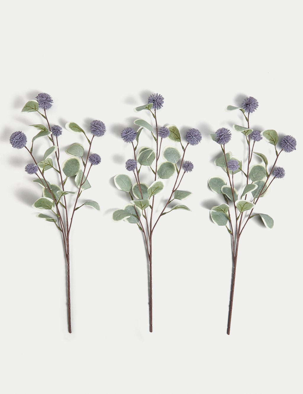 Set of 3 Artificial Eucalyptus Single Stems