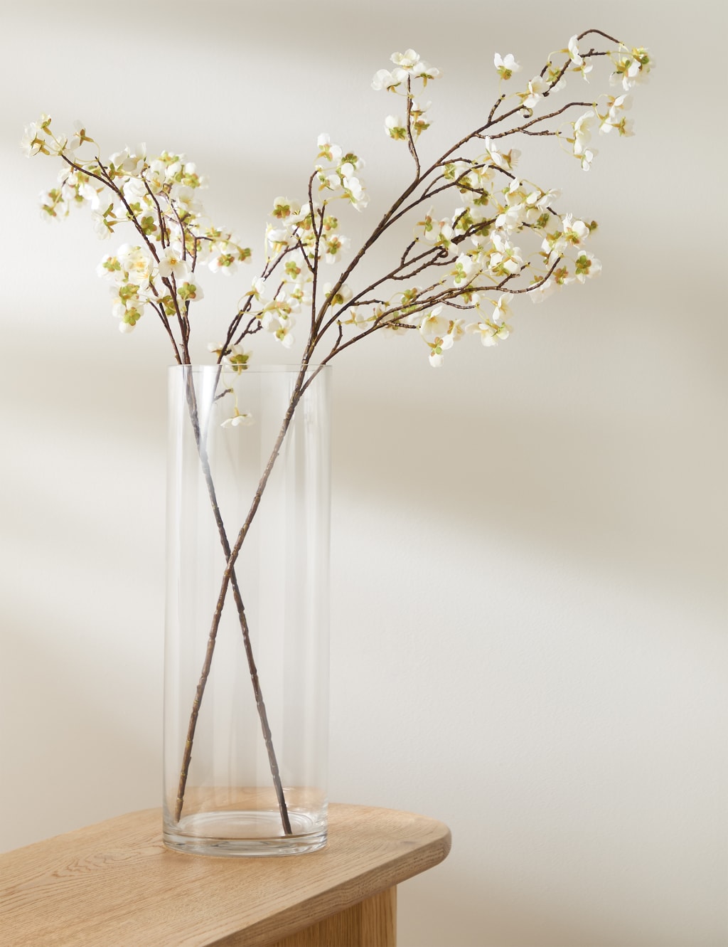 Set of 2 Artificial Cherry Blossom Single Stems