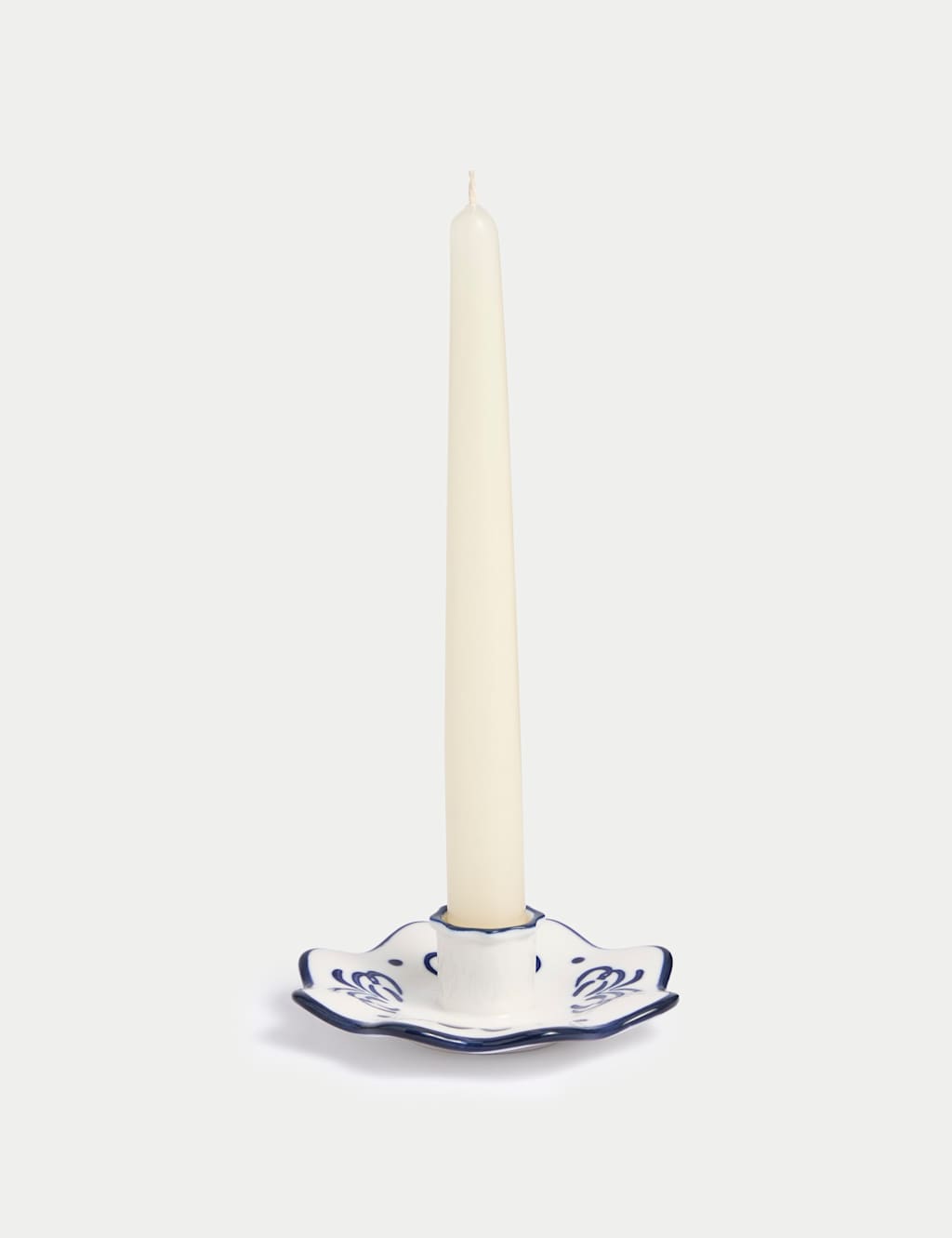 Floral Ceramic Dinner Candle Holder