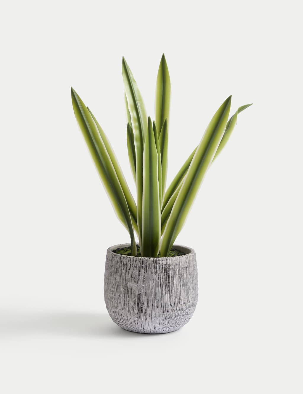 Artificial Natural Lily in Textured Pot