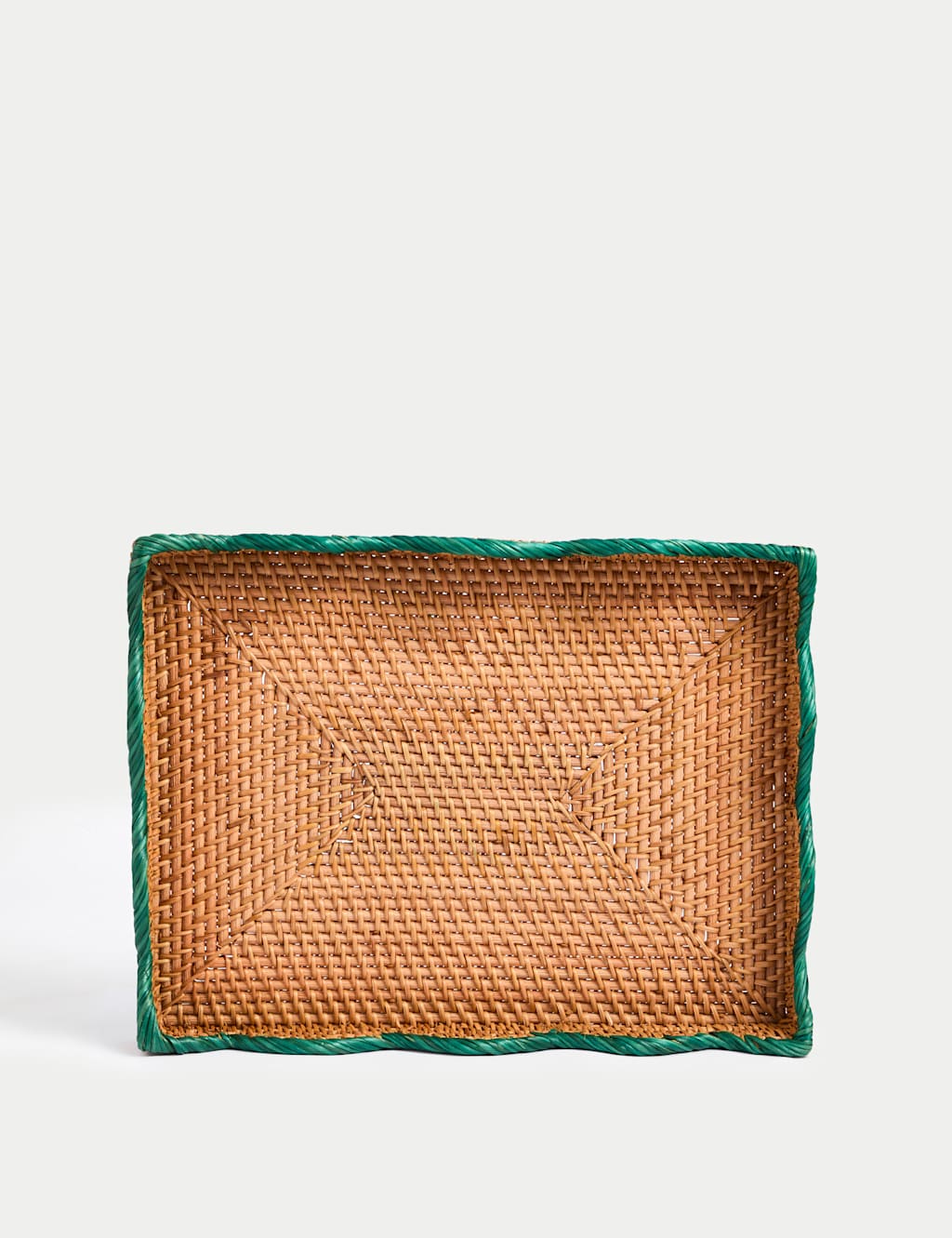 M&S Collection Rattan Scallop Edge Tray - Natural, Natural
