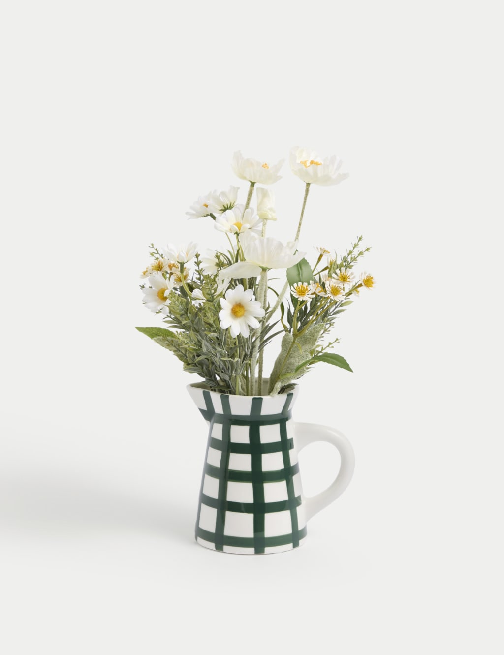 Spring Arrangement in Ceramic Check Jug