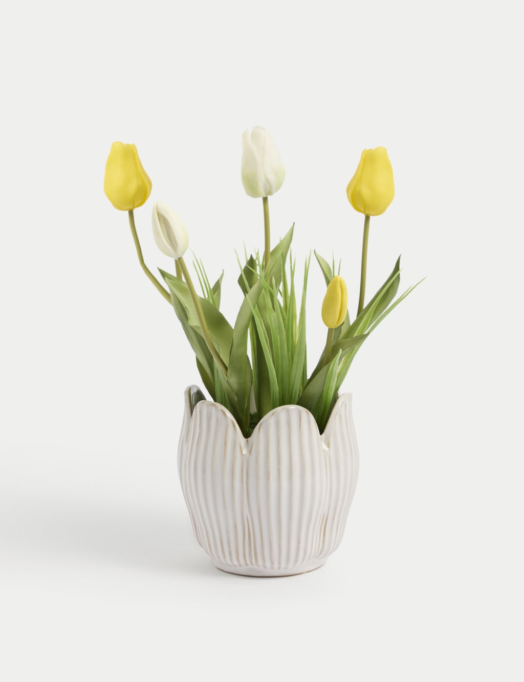 Artificial Tulip Plant in Ceramic Pot