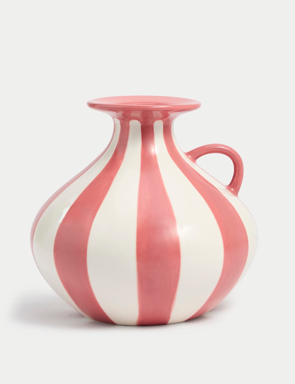 Medium Striped Ceramic Vase