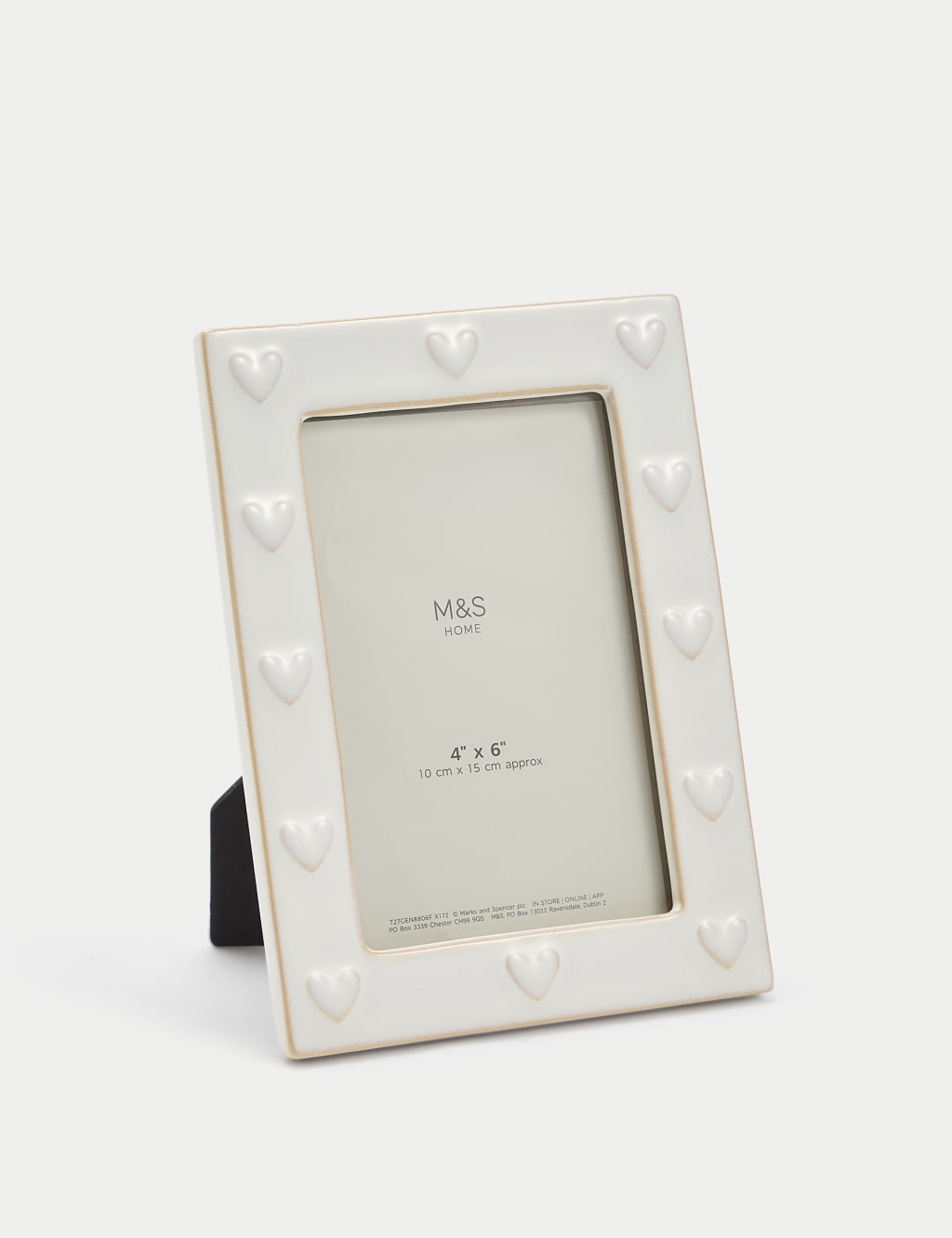 Ceramic Heart Photo Frame 4x6 Inch