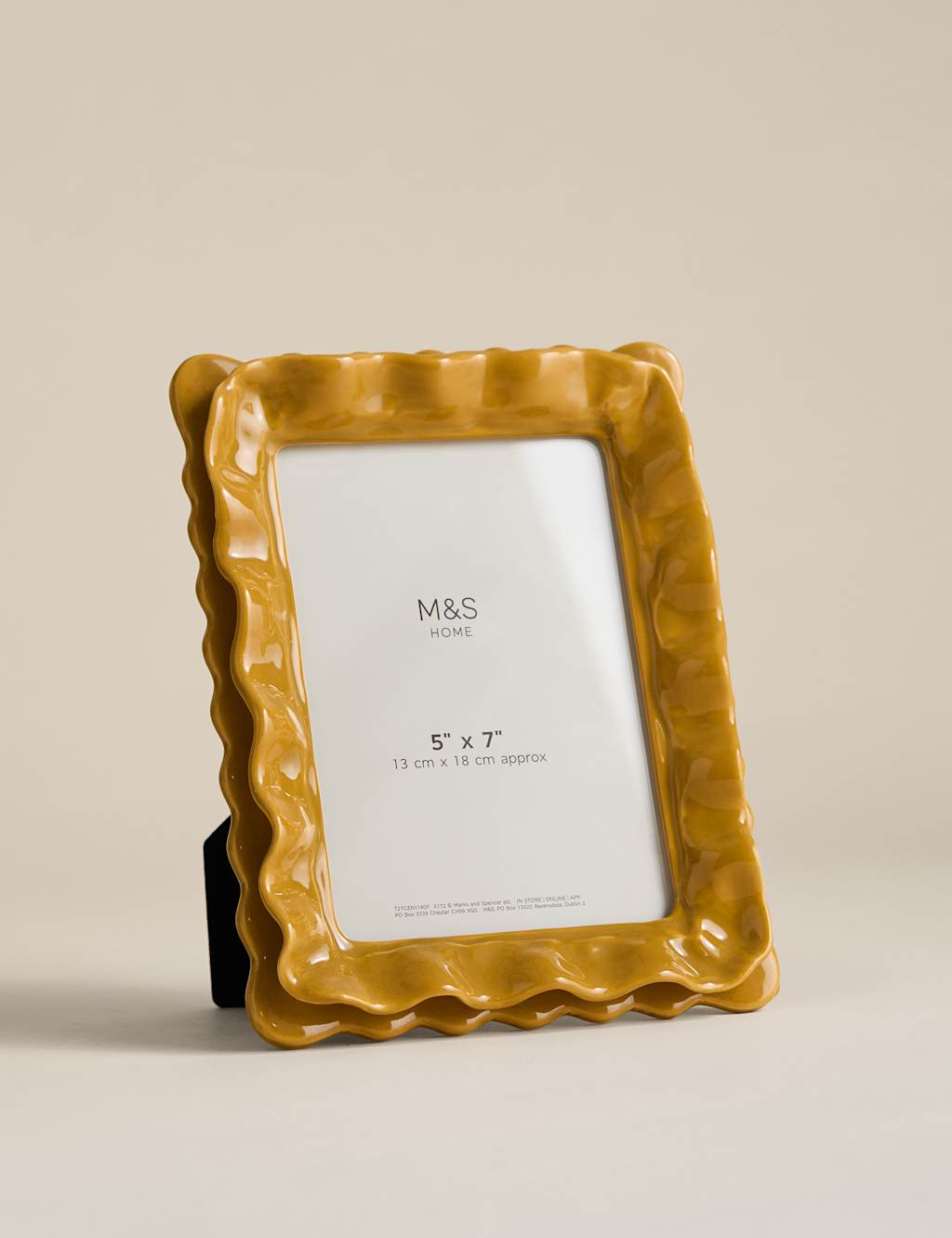 M&S Frill Photo Frame 5x7 inch Ochre