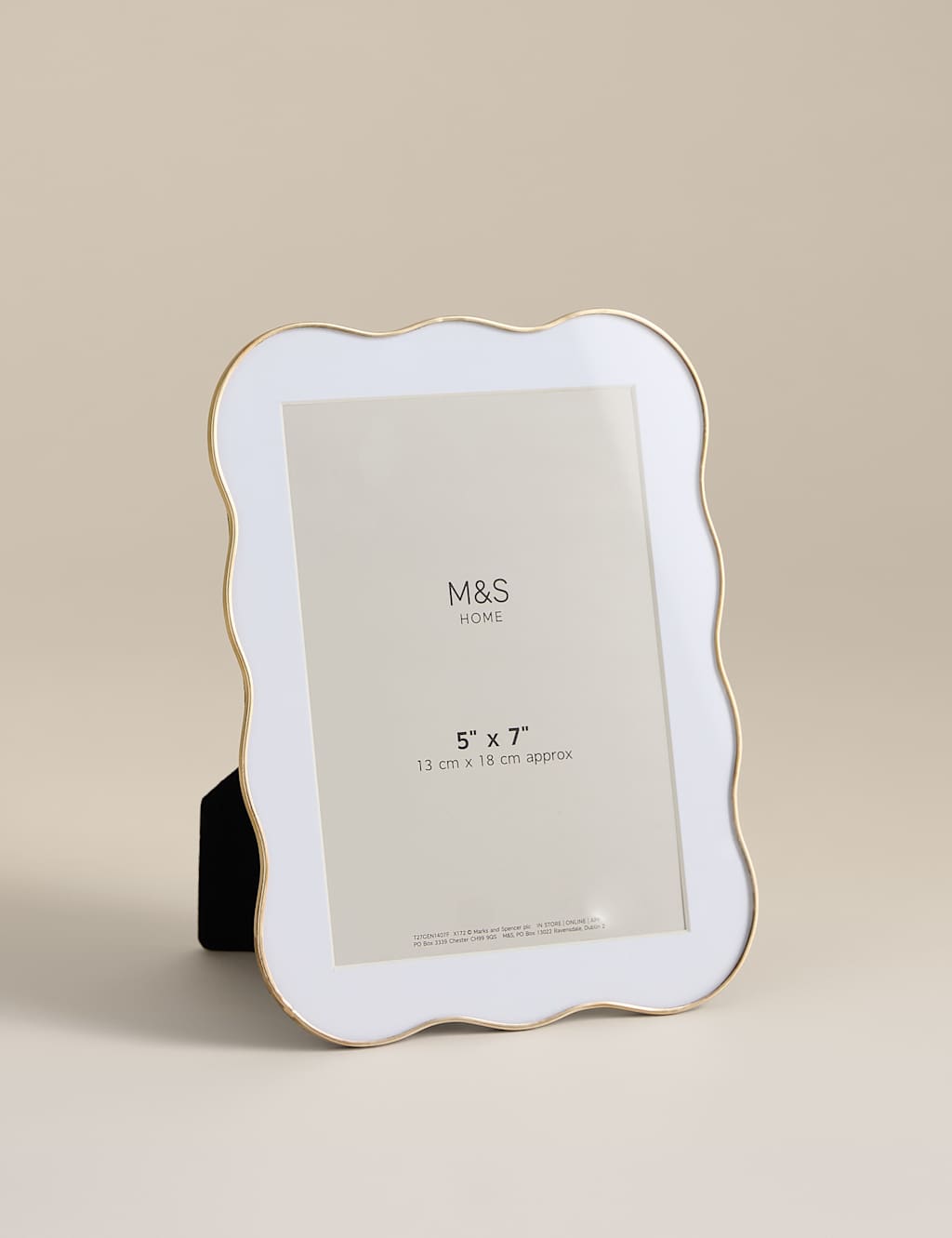 M&S Metal Wiggle Photo Frame 5x7 inch Gold