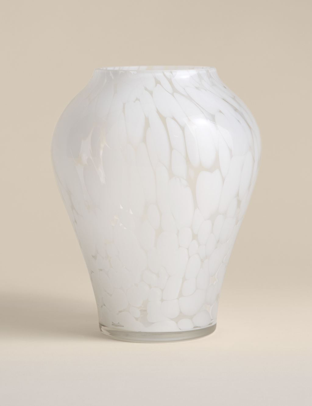 M&S Confetti Glass Bulb Vase White