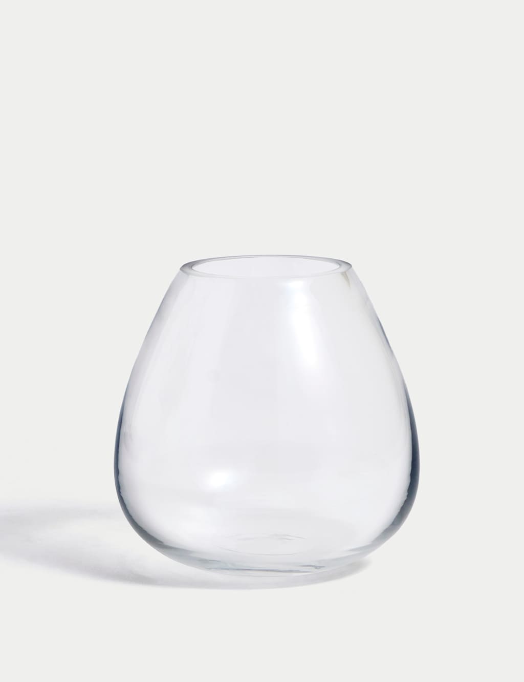 M&S Small Glass Teardrop Vase Clear