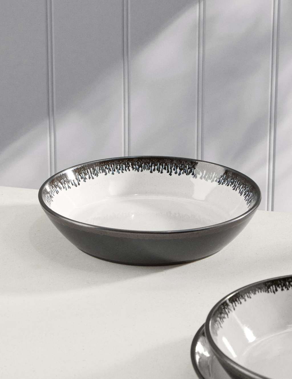 M&S X Tom Kerridge Reactive Glaze Pasta Bowl Black