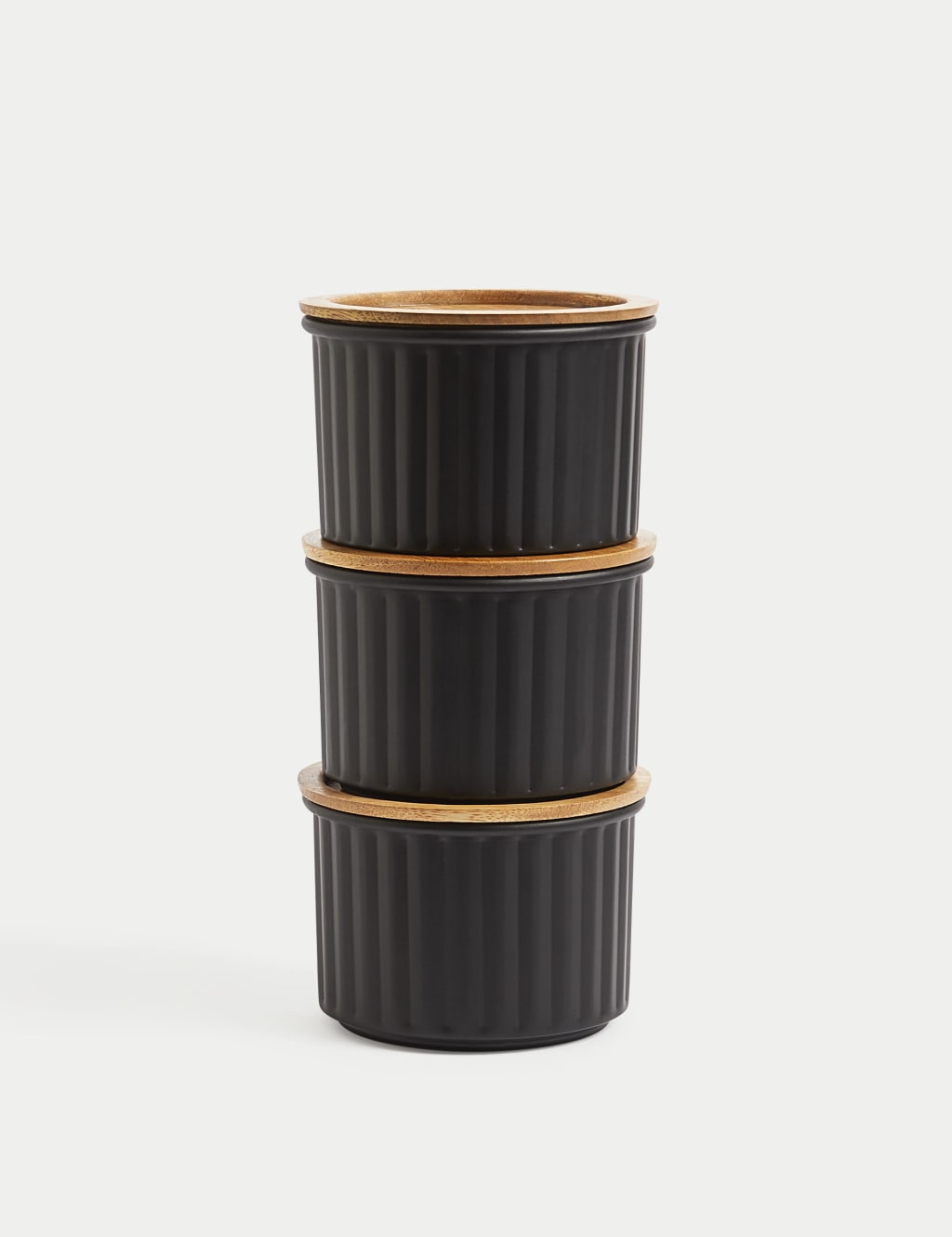 Set of 3 Round Storage Jars