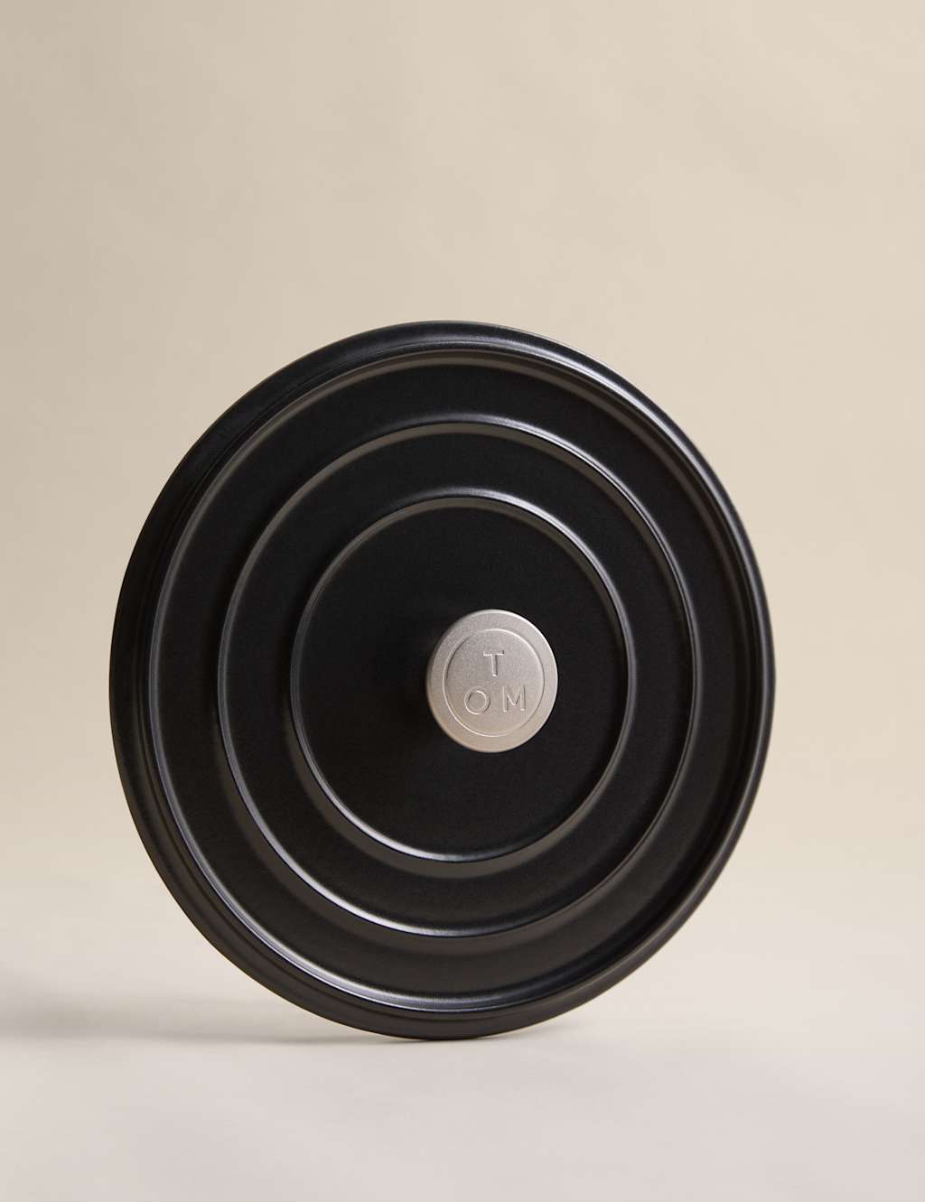 M&S X Tom Kerridge Cast Iron Casserole Dish Lid Black