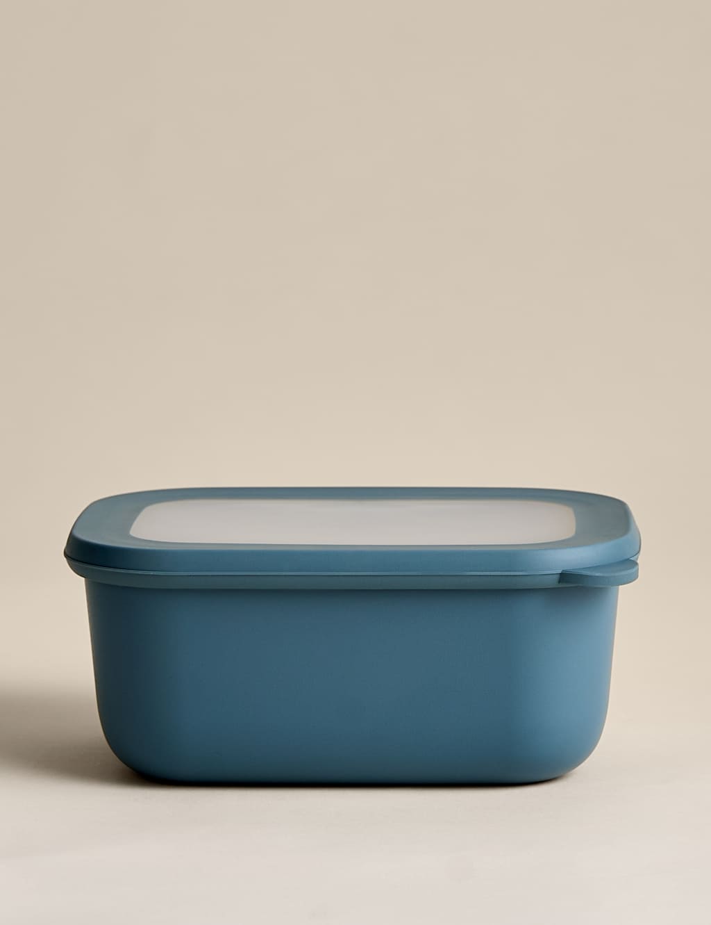 M&S Medium Plastic Storage Container - Mid Blue