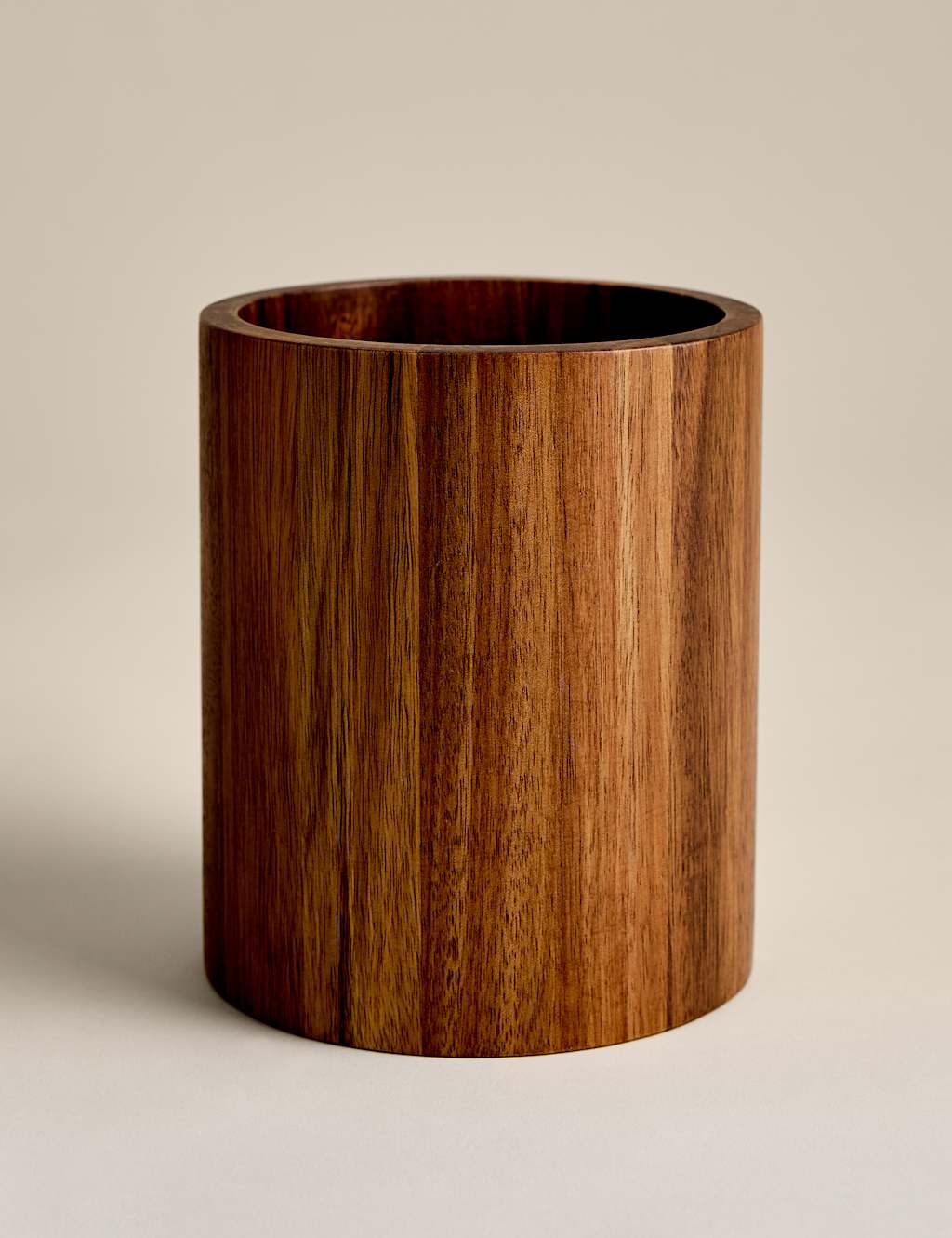 M&S Wooden Utensil Pot - Natural