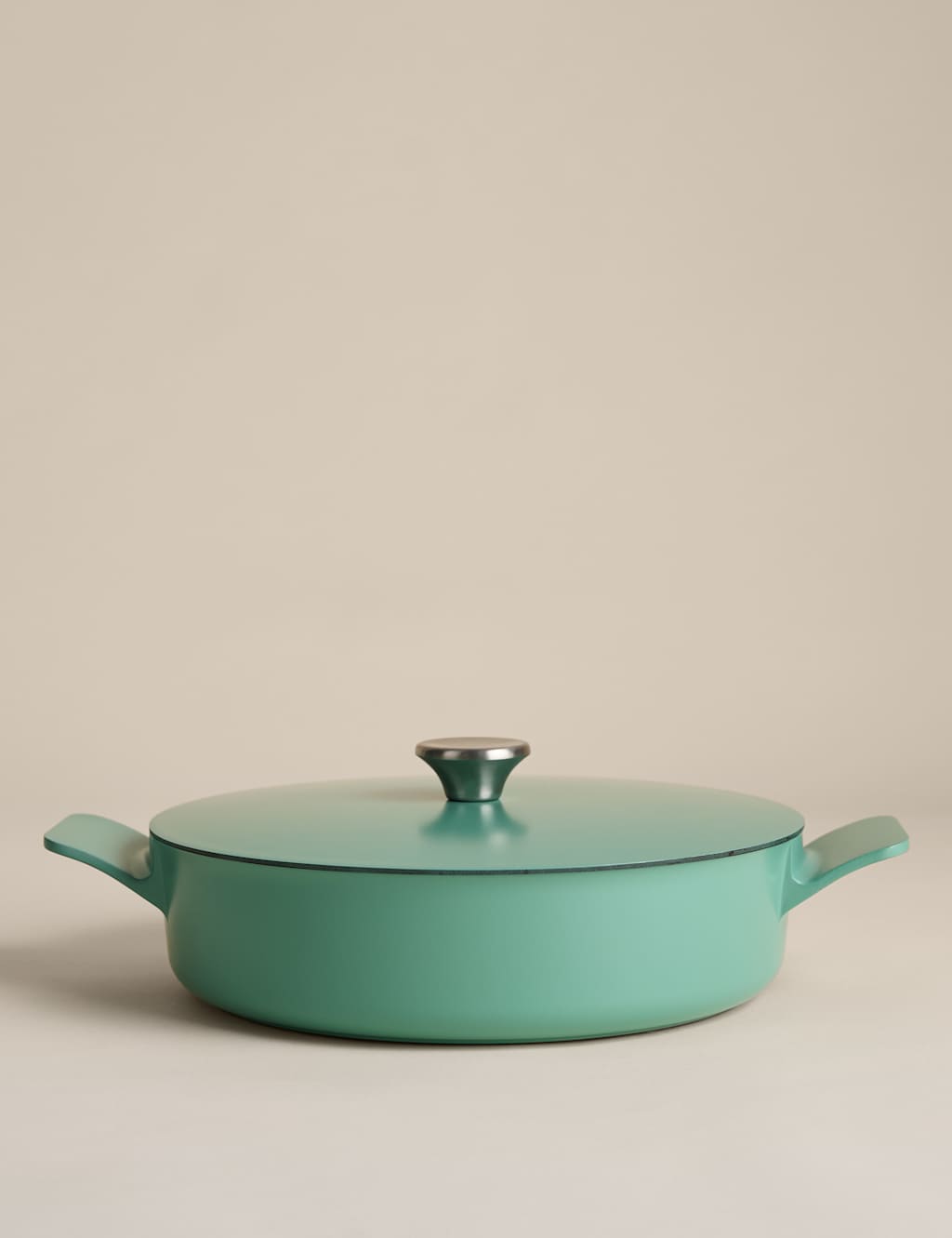 M&S Cast Aluminium 4.5L Casserole Dish Seafoam