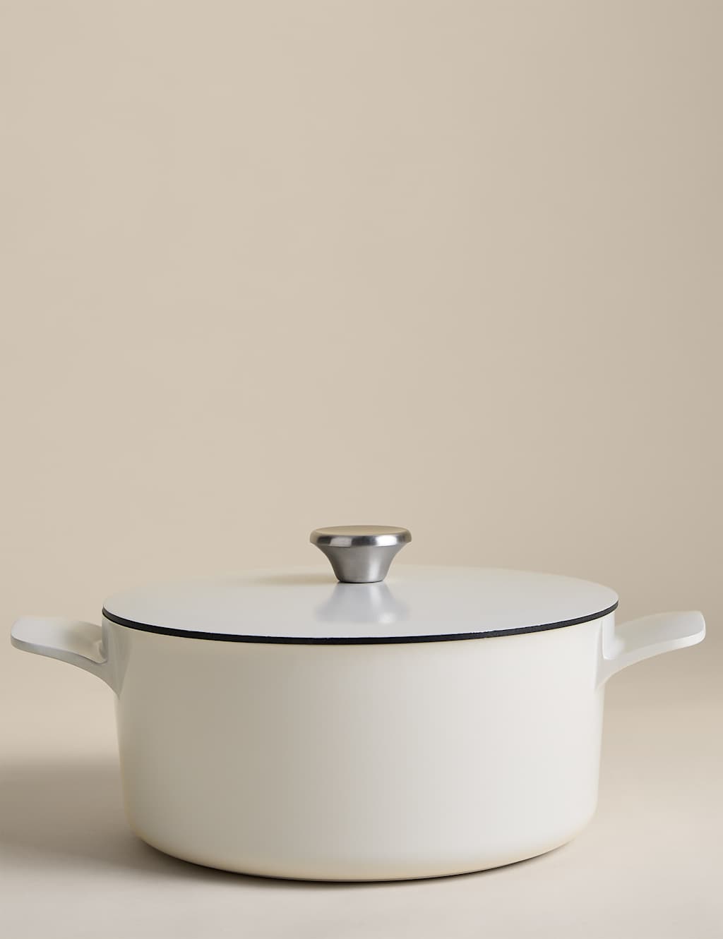 M&S Cast Aluminium 5L Casserole Dish - Ivory