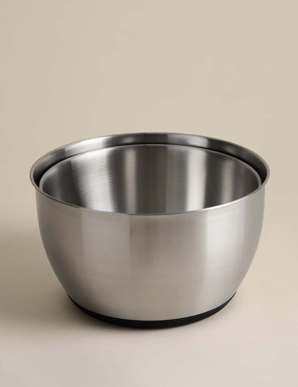 M&S Set of 2 Stainless Steel Mixing Bowls - Silver