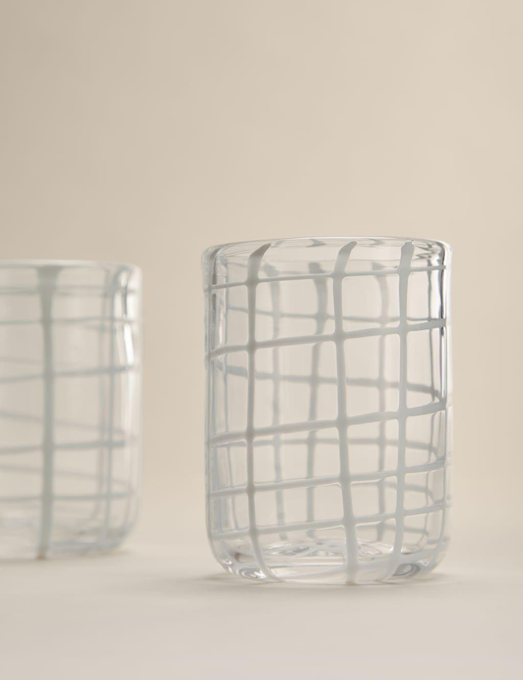 M&S Set of 2 Linear Tumblers White