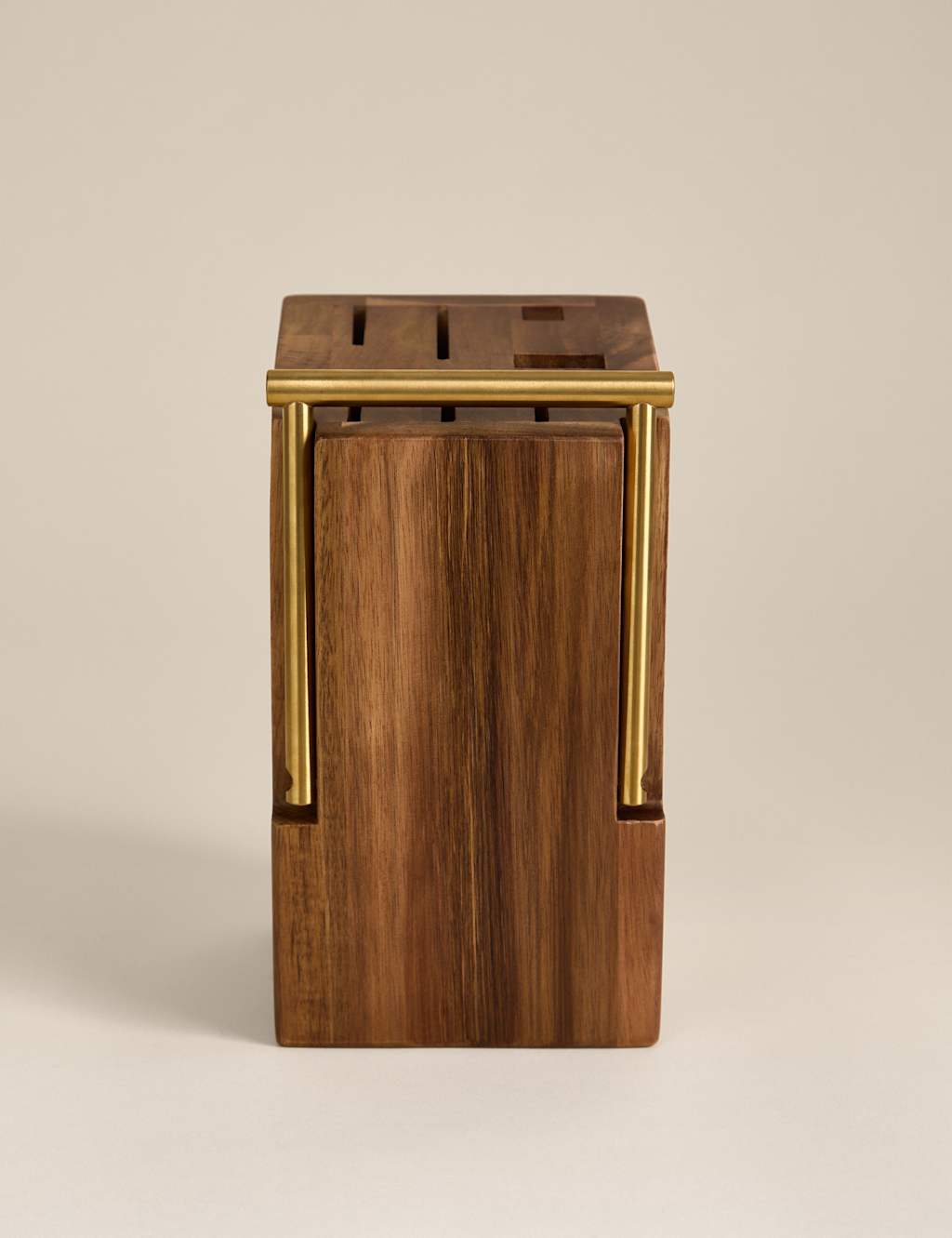 M&S Wooden Knife Block Natural