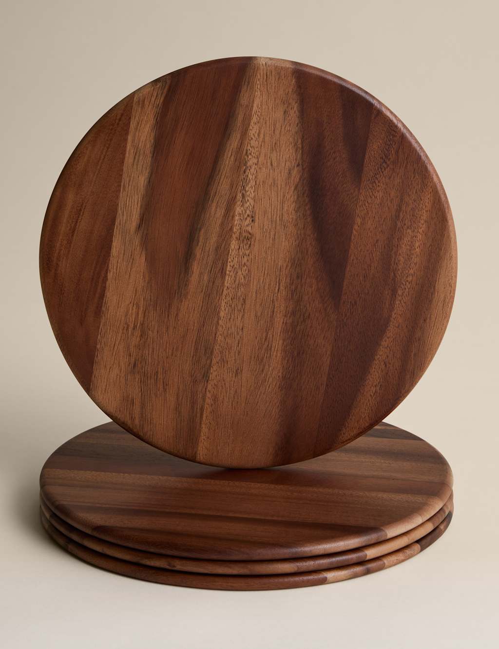 Image of M&S Set of 4 Wooden Round&hellip;