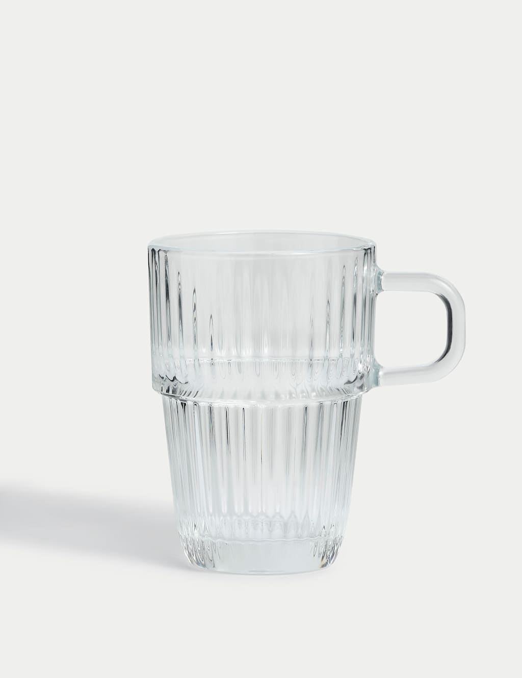 Ribbed Glass Latte Cup
