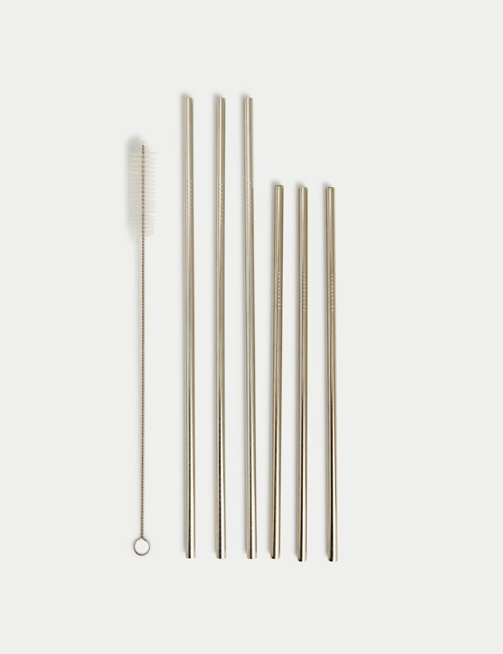 Set of 6 Reusable Stainless Steel Straws