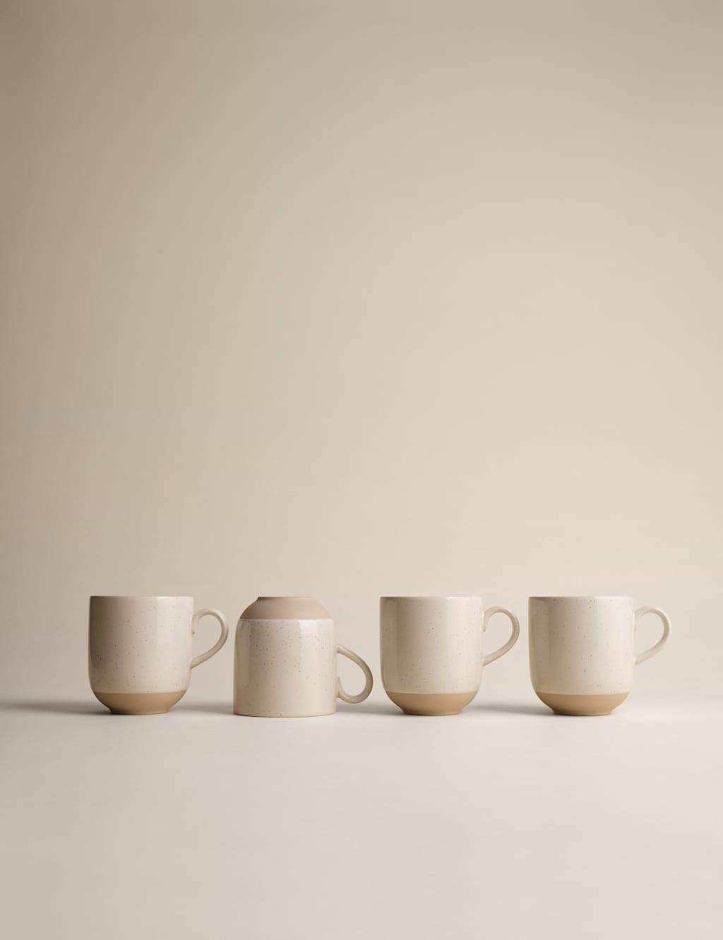 Set of 4 Speckle Ceramic Latte Mugs