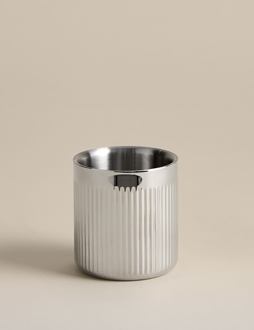 M&S Stainless Steel Handleless Mug - Silver