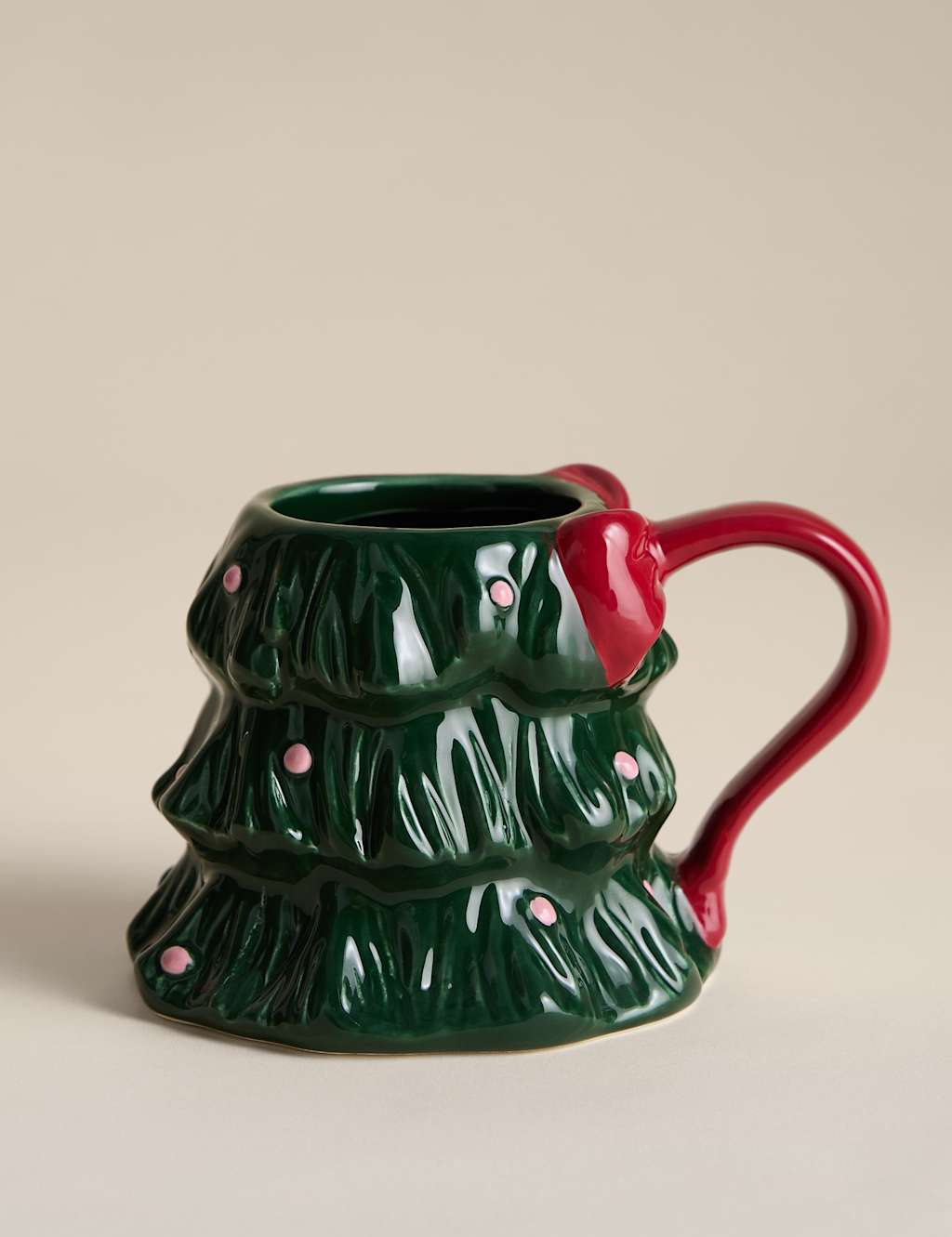 M&S Christmas Tree Shaped Mug Green