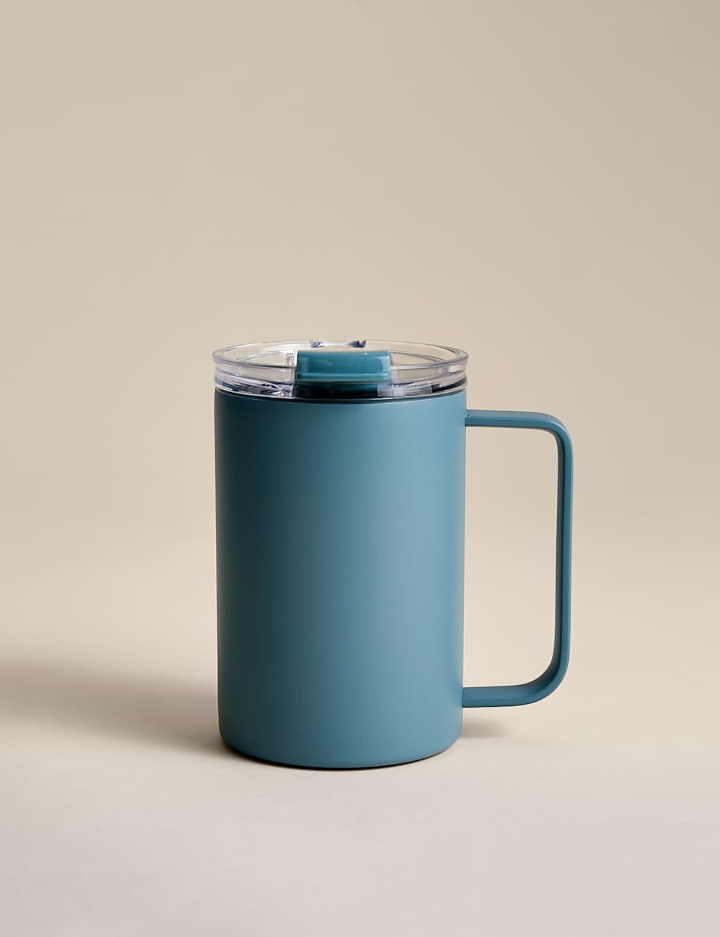 M&S Travel Mug with Handle 350ml - Slate Blue