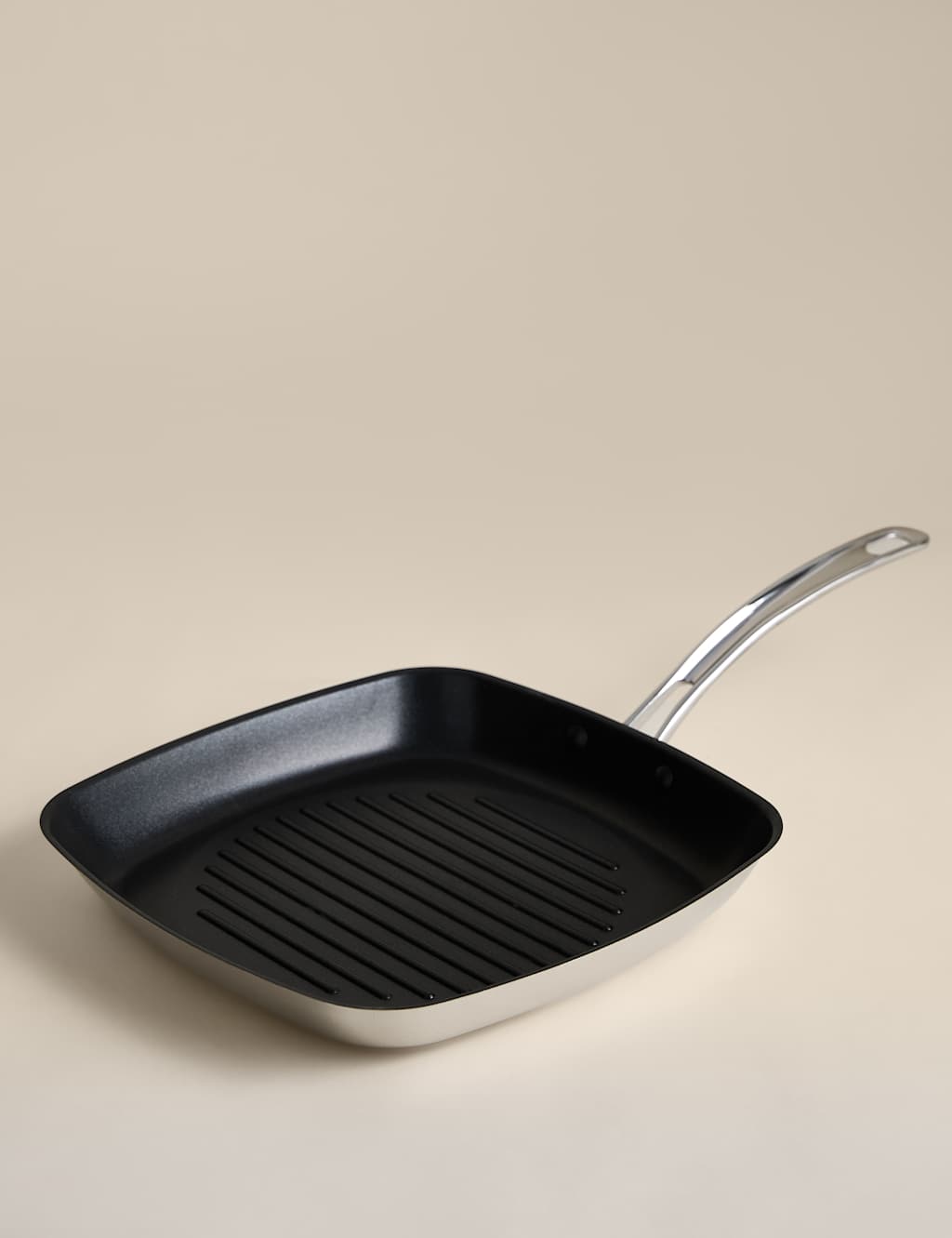 M&S Stainless Steel Grill Pan 28cm - Silver