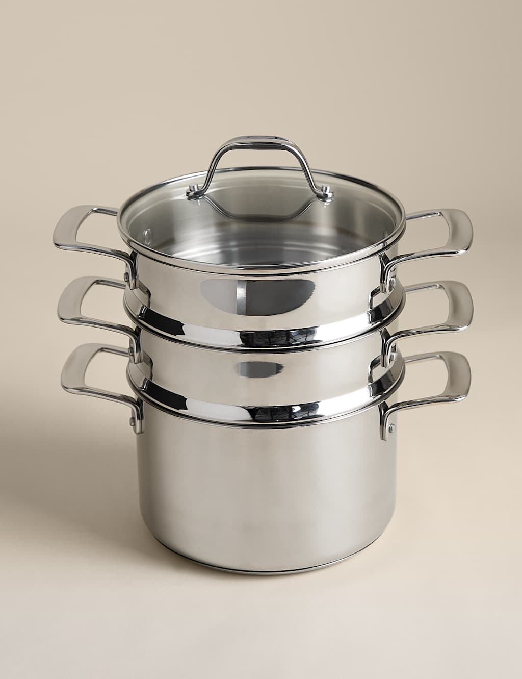 Image of M&S Stainless Steel 3 Tier Steamer&hellip;