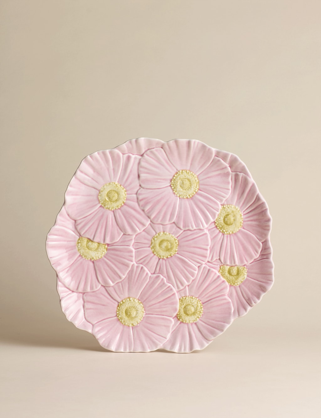 M&S Collection Floral Serving Platter - Pink, Pink
