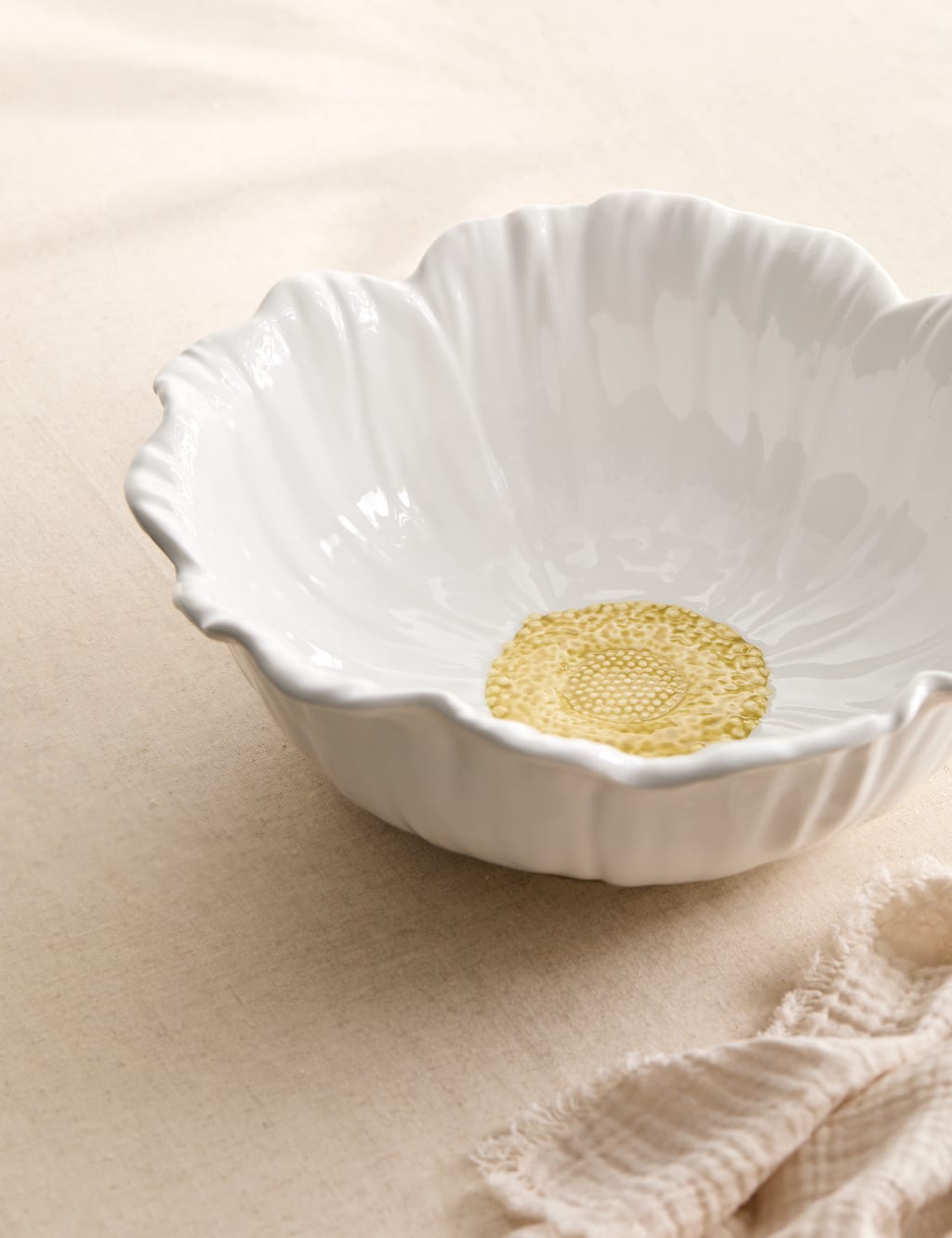 M&S Collection Floral Serving Bowl - White, White,Pink