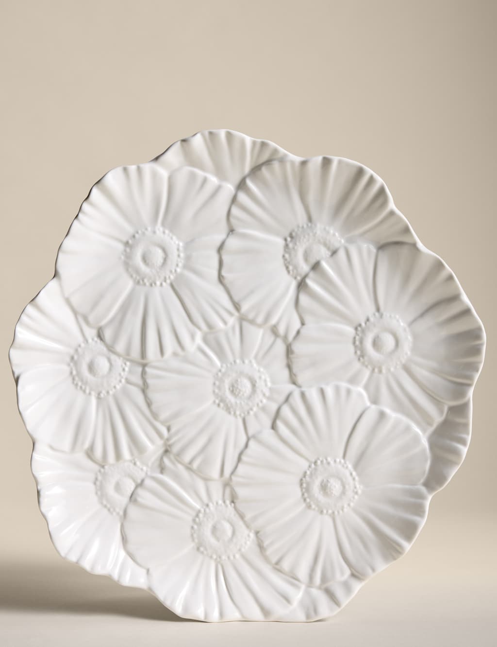 M&S Floral Platter - White