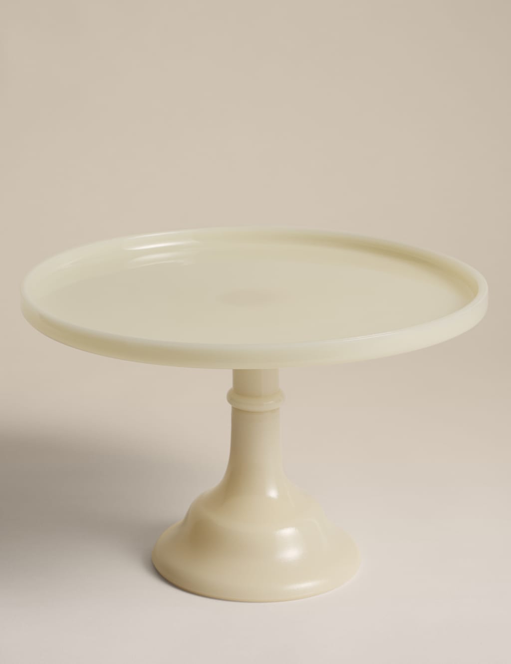 M&S Milk Glass Cake Stand - Yellow