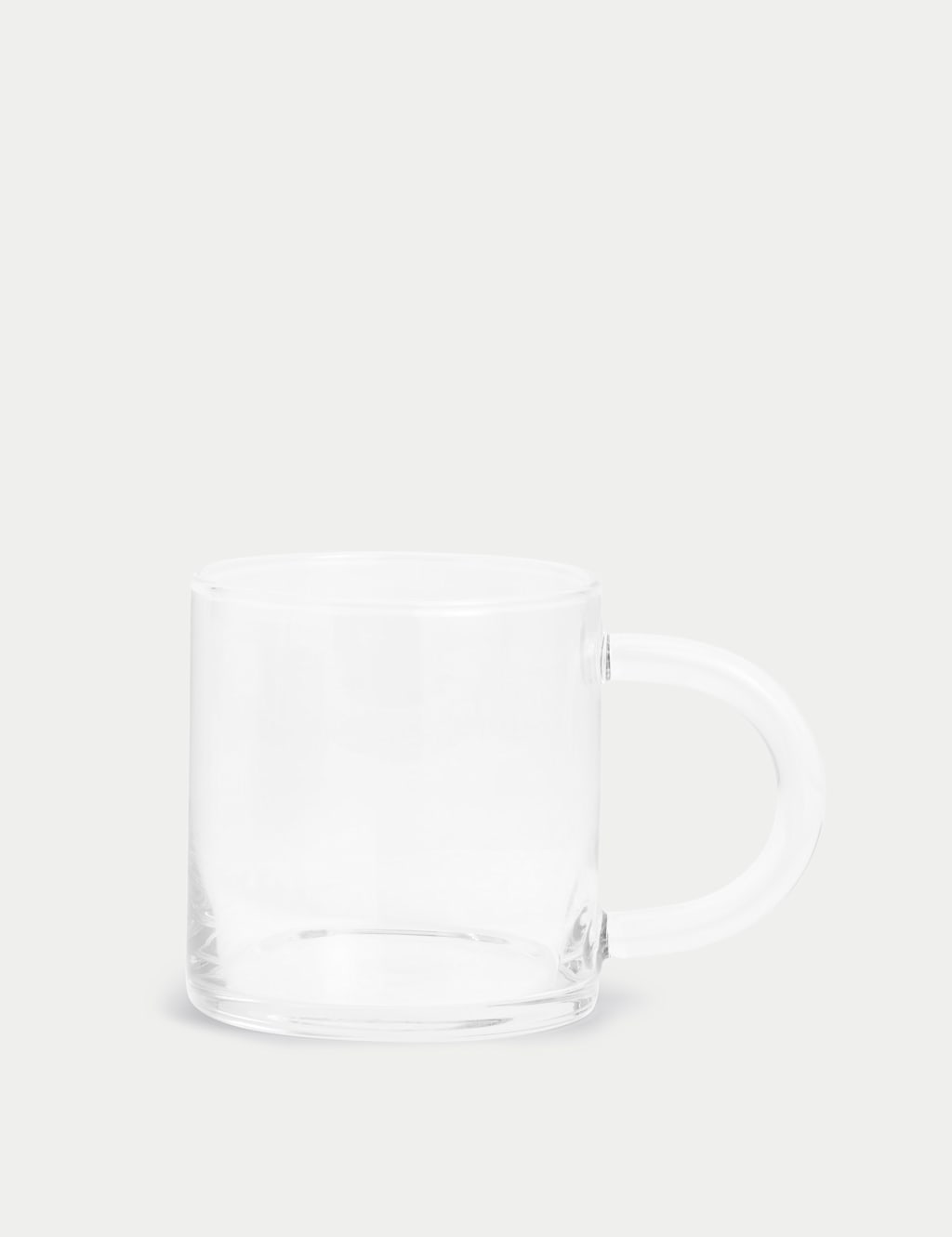Tube Handle Glass Mug