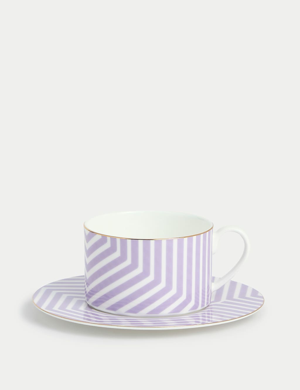 Bone China Geometric Cup & Saucer