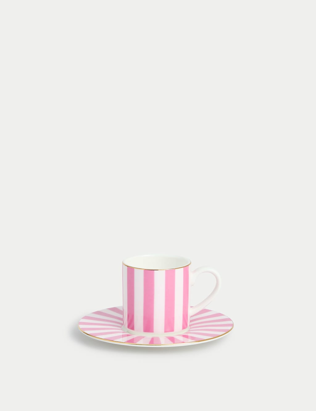 Bone China Striped Espresso Cup & Saucer
