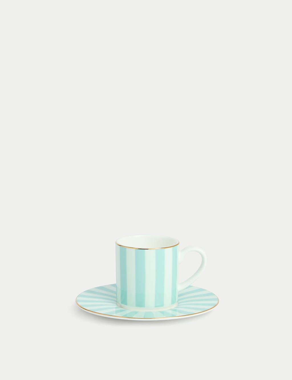 Bone China Striped Espresso Cup & Saucer